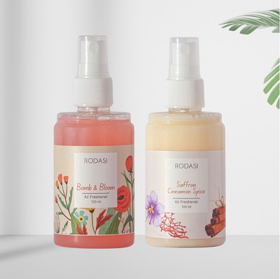 RODASI BOMB AND BLOOM SAFFRON CINNAMON Car Freshener Spray RODASSSS_FBBSC100ML(2 x 100 ml)