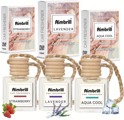 aimbrill Aqua Cool, strawberry, Lavender Car Freshener Diffuser(3 x 10 ml)