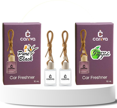 Cariiva PURE BLACK - GREEN APPLE Car Freshener Diffuser CR_02(2 x 10 ml)
