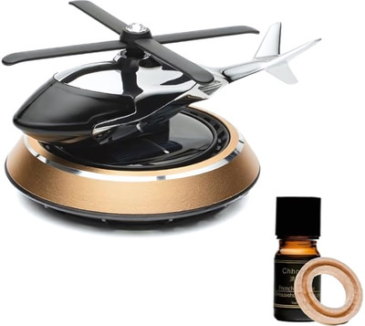 GlowMyst ® Solar Car Rotating Helicopter Design Energy Aromatherapy Car Freshener Diffuser Solar Helicopter Air freshener(1 Units)