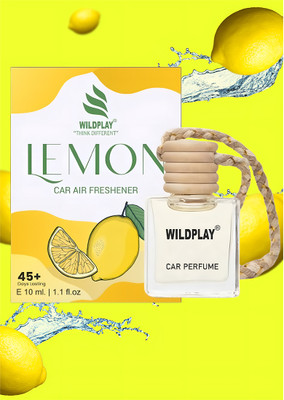 Wildplay Lemon Car Hanging Perfume Diffuser Hanging Car Air Freshener(10 ml)