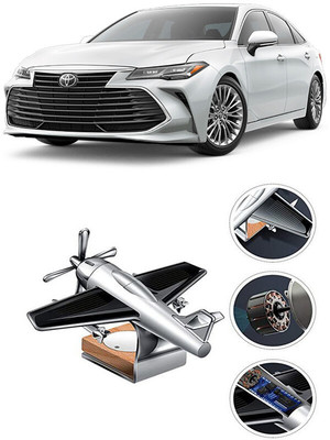 YUNEIK Car Solar Air Freshner Automatic Rotating Diffuser YK_SILVER-SINGLE-FAN-566(100 g)