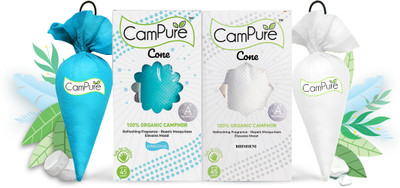 CamPure Caphor Original & Bhimseni Air Freshener Potpourri Cone Original & Bhimseni - Pack of 2(2 x 1 Units)