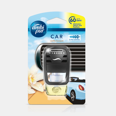 Ambipur Vanilla Bouquet Car Freshener Starter Kit Car Freshener Diffuser Vanilla Bouquet Car Freshener Starter Kit(7.5 ml)