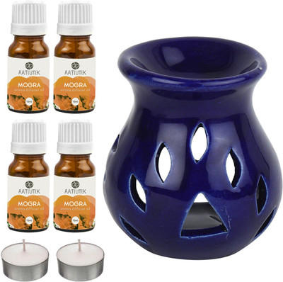 Aatiutik Mogra Diffuser Set AT-2TL_BLUETDIF_4MOG(7 x 5.71 ml)