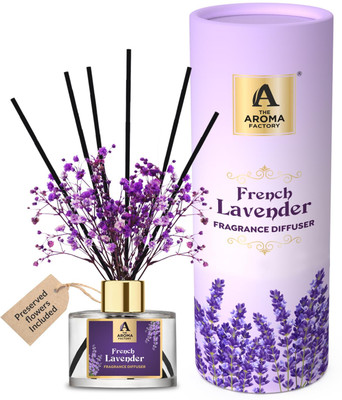 The Aroma Factory French Lavender Diffuser Set Reed Diffuser Set (French Lavender, 100ml Pack of 1)(100 ml)