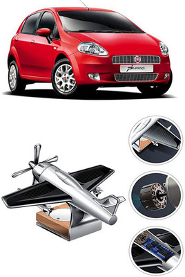 YUNEIK Car Solar Air Freshner Automatic Rotating Diffuser YK_SILVER-SINGLE-FAN-116(100 g)