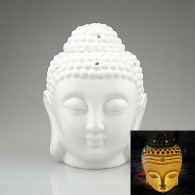 PeepalComm [Combo]X Premium Ceremic Buddha Aroma Oil Diffuser With 10 Pcs T-Light Candles,1 Aroma Oil, Diffuser Set(1 Units)