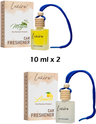 LUXIRE MOGRA Car Freshener Diffuser MOGRA & LEMON Car Freshener (Pack of 2)(2 x 10 ml)