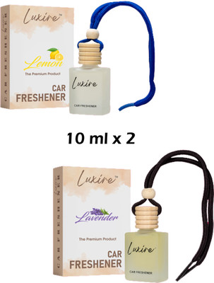 LUXIRE LAVENDER Car Freshener Diffuser LAVENDER & LEMON Car Freshener (Pack of 2)(2 x 10 ml)