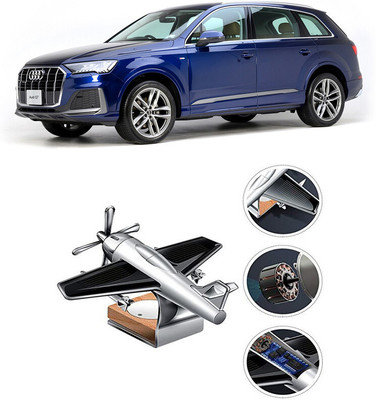 YUNEIK Car Solar Air Freshner Automatic Rotating Diffuser YK_SILVER-SINGLE-FAN-22(100 g)