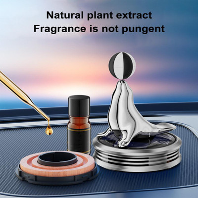 JMD GLOBAL SALES Cologne Fragrance Car Freshener Diffuser Silver sea lion solar car perfume Car Air Freshener(10 ml)