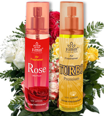 Wildplay Rose &, Turbo Room Air Freshener Car Freshener Spray Rose & Turbo 250ml Each(2 x 250 ml)