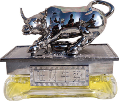 Budwill ® Bull Shaped Stylish Car Perfume (Silver) Diffuser Bull Car Perfume(50 ml)