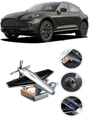YUNEIK Car Solar Air Freshner Automatic Rotating Diffuser YK_SILVER-SINGLE-FAN-1(100 g)