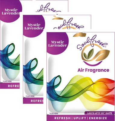 Soulfresh Air Pocket, Air Freshener, for Bathroom and Toilet Fragrance, Last upto 30days, Lavender Diffuser(3 x 10 g)