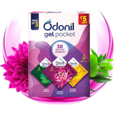 Odonil Bathroom Air Freshener Gel Pocket -30g (10gx3) |Instant & Long Lasting Fragrance Blocks Bathroom Air Freshener Gel Pocket -30g (10gx3) |Instant & Long Lasting Fragrance(30 g)