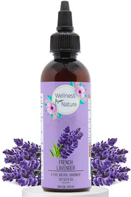 WELLNESS FROM NATURE Lavender Diffuser Oil for Vaporizer & Diffuser | WaterSoluble Aroma Oil Emulsion Diffuser Lavender Diffuser Oil(100 ml)
