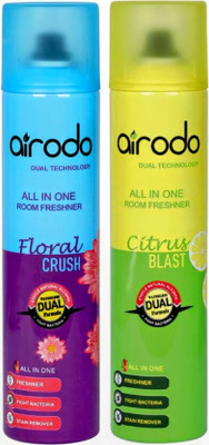 AIRODO FLORAL CRUSH AND CITRUS BLAST ROOM SPREY COMBO Spray FLORAL CRUSH AND CITRUS BLAST ROOM SPREY(2 x 250 ml)