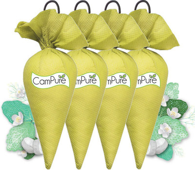 CamPure Cone Mogra - Pack of 4 Potpourri Camphor Cone Mogra - Room Freshener, Mosquito - Insect Repellent - Pack Of 4(4 x 1 Units)