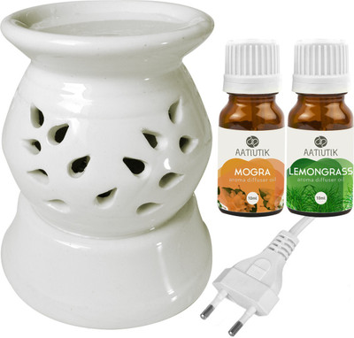 Aatiutik Mogra, Lemongrass Diffuser Set AT-130ELEDIFF001-MOG-LG(3 x 6.67 ml)