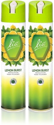 Lia Lemon Burst Fragrance - Pack of 2 Spray(2 x 80 g)