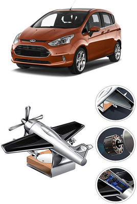 YUNEIK Car Solar Air Freshner Automatic Rotating Diffuser YK_SILVER-SINGLE-FAN-124(100 g)