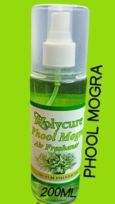 Holycure MOGRA Spray MOGRA AIR Freshener with Pleasant Cool Water Fragrance/ Freshens & Deodorize Room, Long Lastic Strong Fragrance 200ML(200 ml)