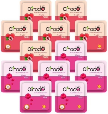 AIRODO Power Pocket Gel Air Freshener | Assorted Mix Scents | Pack of 12 Refill(12 x 10 g)