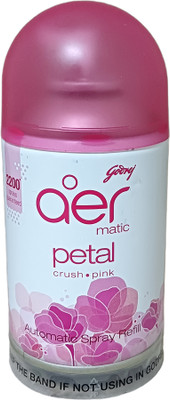 Godrej Aer Rose Car Freshener Spray Matic Refill Petal Crush Pink(225 ml)