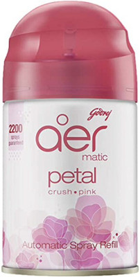 Godrej Rose Petal Crush Car Freshener Refill aer matic, Automatic Air Freshener Refill Pack - Petal Crush Pink (225 ml)(225 ml)