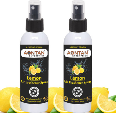 AONTAN ENTERPRISE lemon room spray, room freshner, lemon car perfume, lemon car freshener Spray Lemon room freshener spray(2 x 200 ml)