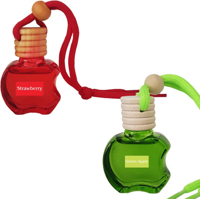 Airance Strawberry & Green Apple Car Freshener Diffuser Car Air Freshener Strawberry & Green Apple(2 x 10 ml)