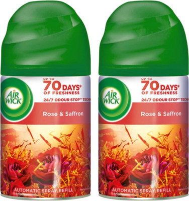 Airwick Rose & Saffron Car Freshener Refill Rose & Saffron (Suitable for Home) Refill(2 x 250 ml)