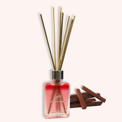 Retro Vibes Sandalwood Reed Diffuser with 7 Bamboo Stick for Home, Bath & Bedroom Pack of 1, Diffuser Set Sandalwood Reed Diffuser Set with 7 Bamboo Sticks(30 ml)