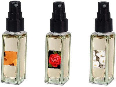 WINKCART Musk,Rose,Sandalwood fragrance essential oil perfume,Portable bottles combo pack Spray, Diffuser Set Air Purifier Natural Aroma diffuser(3 x 1 Units)