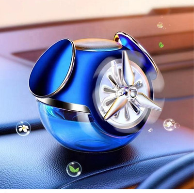 Genipap Car Air Freshner Diffuser Headphone Type Fan Car Solar Blue G2777(10 ml)