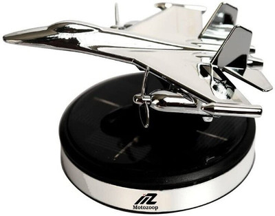 MOTOZOOP Multiple Fragrance Car Freshener Diffuser Metal Fighter Jet Car Solar Perfume air freshener car Fragrance car Solar Rotating Perfume Dashboard Accessories car Organic Perfume Aeroplane (Silver)(1 Units)