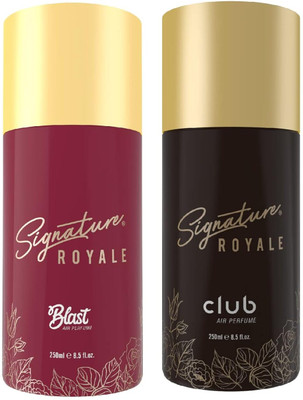 Signature Royale Blast Spray Royal Club & Royale Blast Air Perfume for home | long lasting car fresheners |(2 x 125 ml)