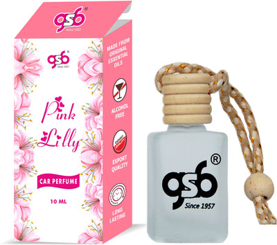 GANDHI SUGANDH BHANDAR Pink Lily Hanging Air Car Freshener Diffuser pinklilycargsb(10 ml)