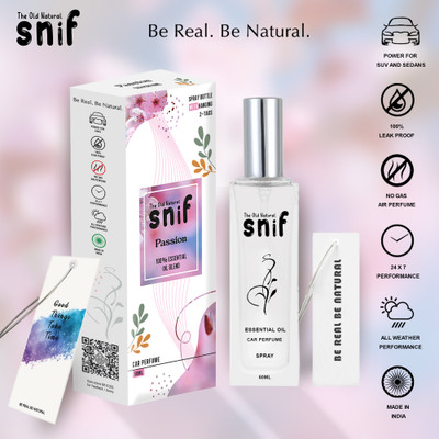 The Old Natural Passion Car air Freshener Car Freshener Spray Passion Spray Car Perfumes with Essential Oils Fragrance in Glass bottle with 2 Hanging Tags | Car Air Fresheners 50ml(50 ml)
