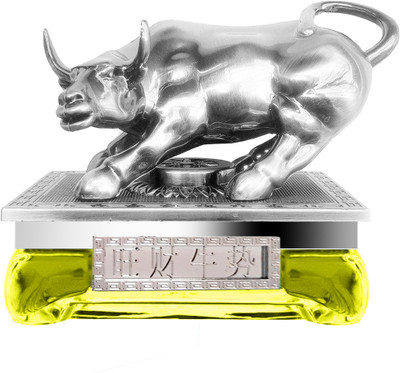 Nexshop Premium Quality Silver Bull Shape Air Freshener for Room and Car Dashboard Diffuser Silver Bull Car Perfume A3(50 ml)