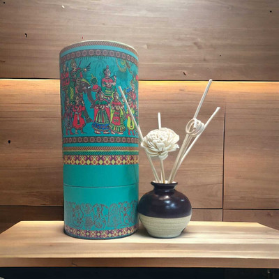 GLOBAL AROMA APPLE-CINNAMON Diffuser Set Cinnamon Reed Diffuser Set-100 ml | Toxin-Free | Fine-Living Fragrance for Office, Home and Stress Relief | Mood Enhancer(100 ml)