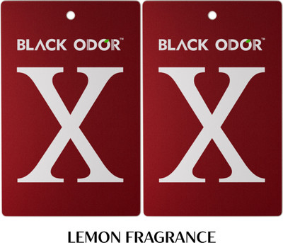 BLACK ODOR Lemon Car Freshener Blocks Air Freshener Card Lemon Fragrance(2 x 1 Units)