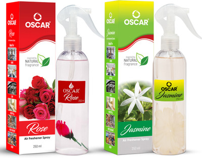 OSCAR ROSE AND JASMINE Spray ROSE AND JASMINE AIR FRESHENER(2 x 250 ml)