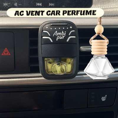 Ambipur Premium Perfume AC Vent Jasmine Combo Air Freshener Value Pack with Mogra Car Freshener Aroma Oil, Diffuser, Refill Car Air Freshener-Exotic Jasmine Combo Value Pack with Mogra Vibes Essential oil Perfume(7.5 ml)