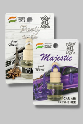 areej PARIS OUDH, Majestic Car Freshener Diffuser Car hanging perfume Car air freshener Mix Combo(2 x 8 ml)