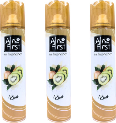 Air first Room Spray Air Freshener Combo Pack of 3 (300ml + 300ml + 300ml) (Kiwi) Car Freshener Spray Air Freshener(3 x 300 ml)