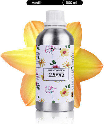 ORFRA Vanilla Diffuser, Refill Portable Vanilla Reed Diffuser Oil Refill-10ml, Sweet Comforting Fragrance(1000 ml)