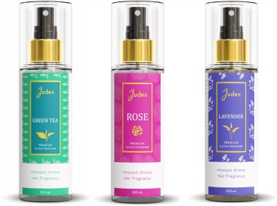 JUDEX Green Tea, Rose, Lavender Spray(3 x 200 ml)